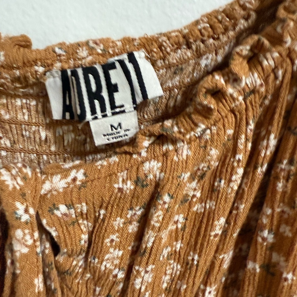 Audrey 3+1 Tan Puff Sleeve Bodycon Mini Dress - Picture 7 of 8